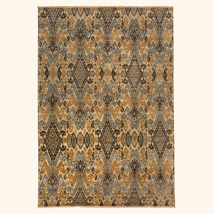 Yellow Modern Wool Rug - 9'1" x 12'2"