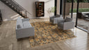 Yellow Modern Wool Rug - 9'1" x 12'2"