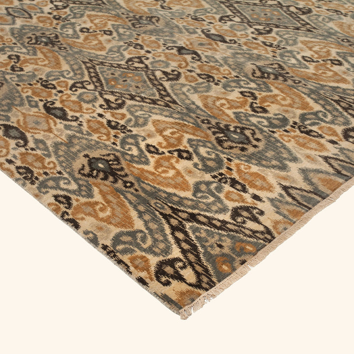 Yellow Modern Wool Rug - 9'1" x 12'2"