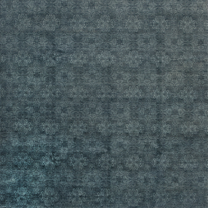 Blue Modern Wool Rug - 8' x 10'2"