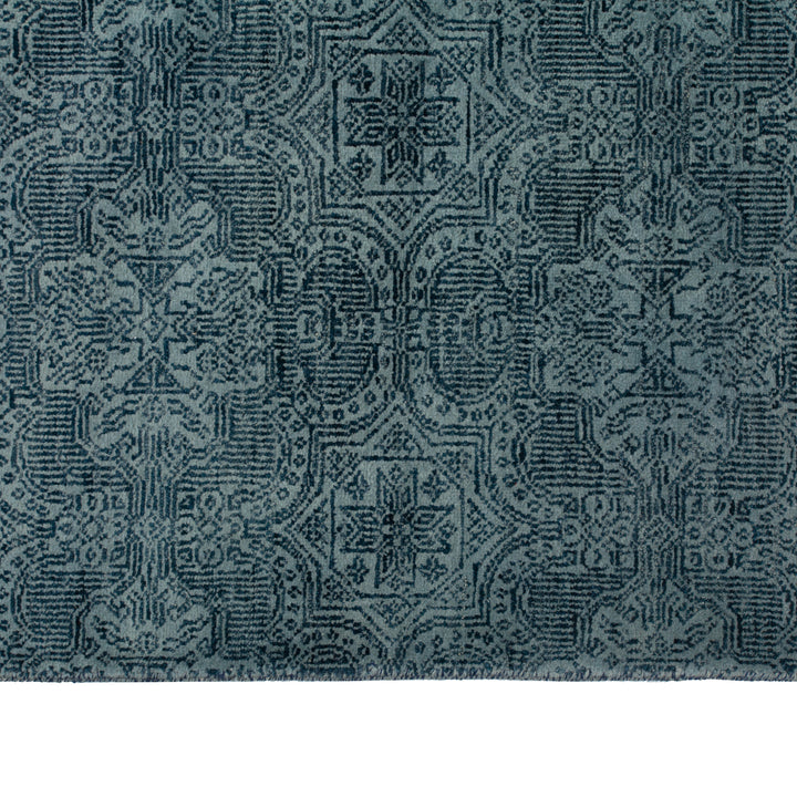 Blue Modern Wool Rug - 8' x 10'2"