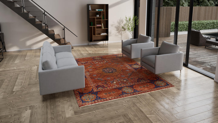 Red Modern Wool Rug - 8'2" x 10'3"