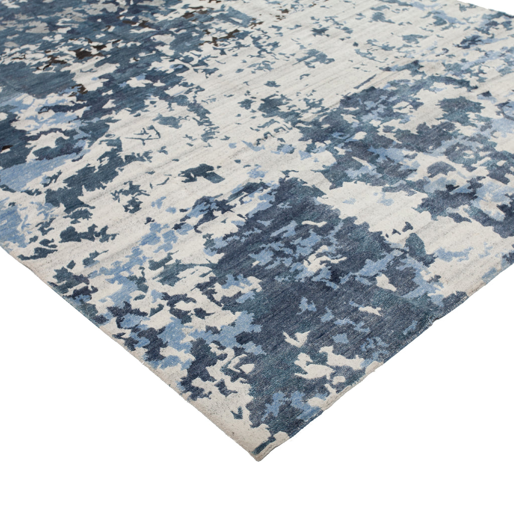 Grey Modern Wool Blend Rug - 8' x 9'10"