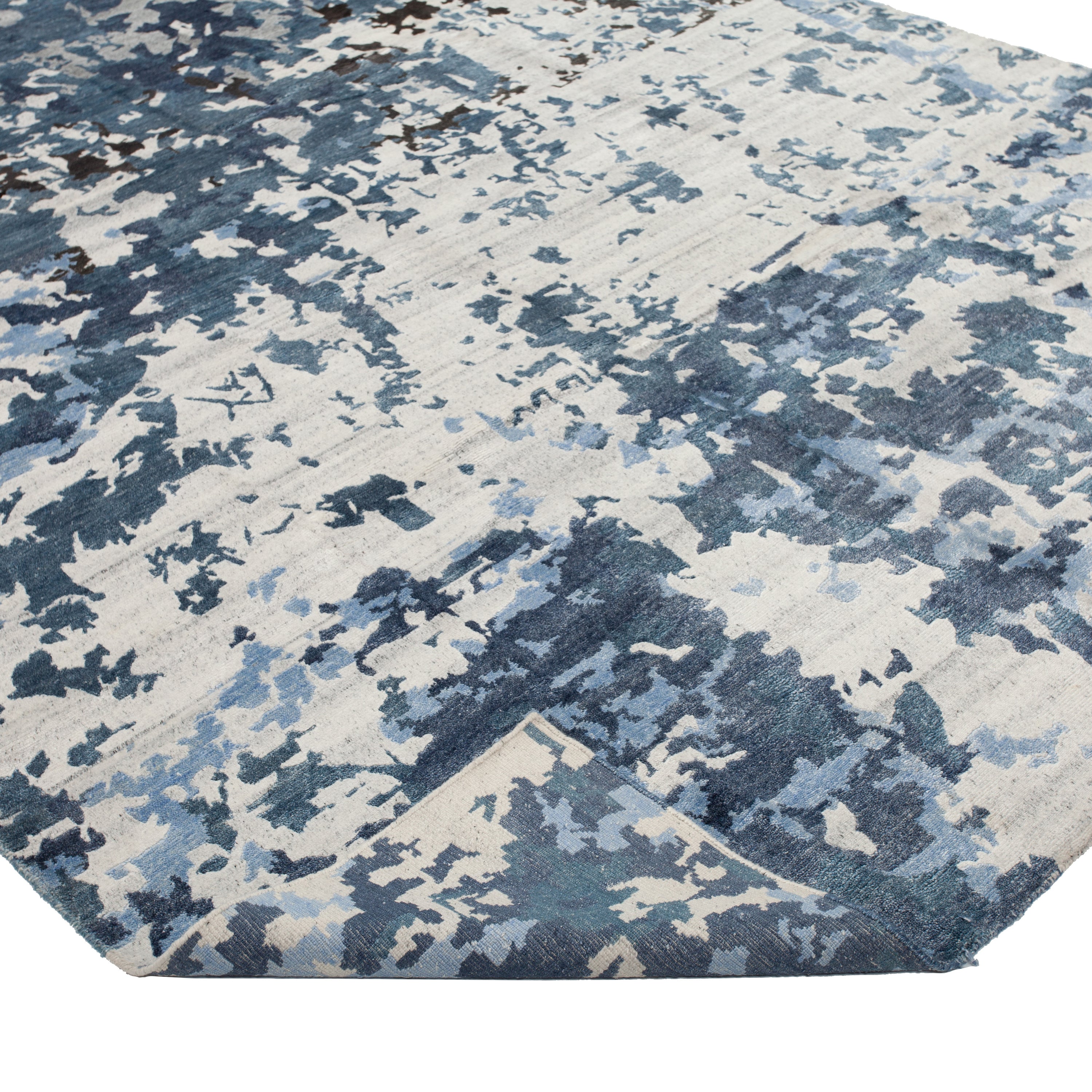 Grey Modern Wool Blend Rug - 8' x 9'10"