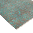 Blue Distressed Traditional Wool Rug 7'10" x 10'6"