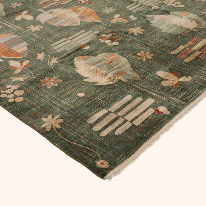 Hand-knotted Wool Rug - 12'1" x 8'10" Default Title