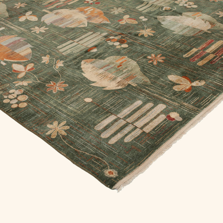 Hand-knotted Wool Rug - 12'1" x 8'10" Default Title