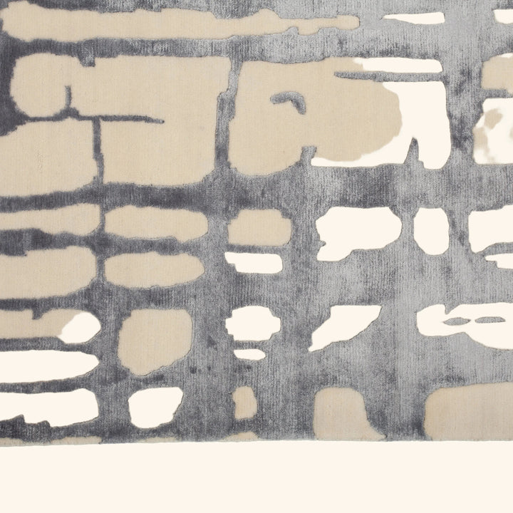 Natural & Silver Modern Wool Blend Rug - 8'3" x 10'4"