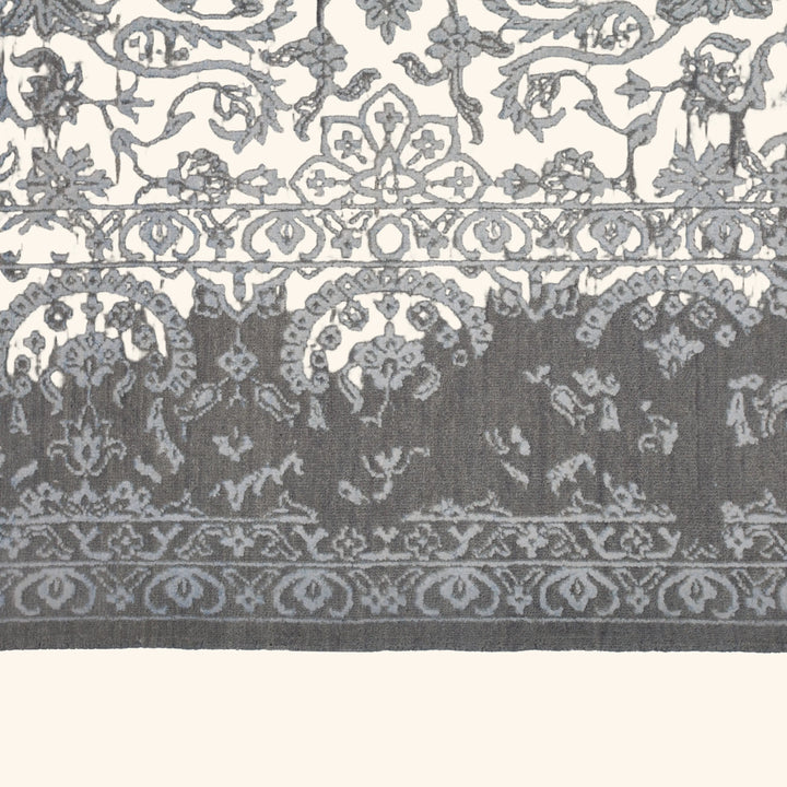 Grey Modern Wool Blend Rug - 8'2" x 10'
