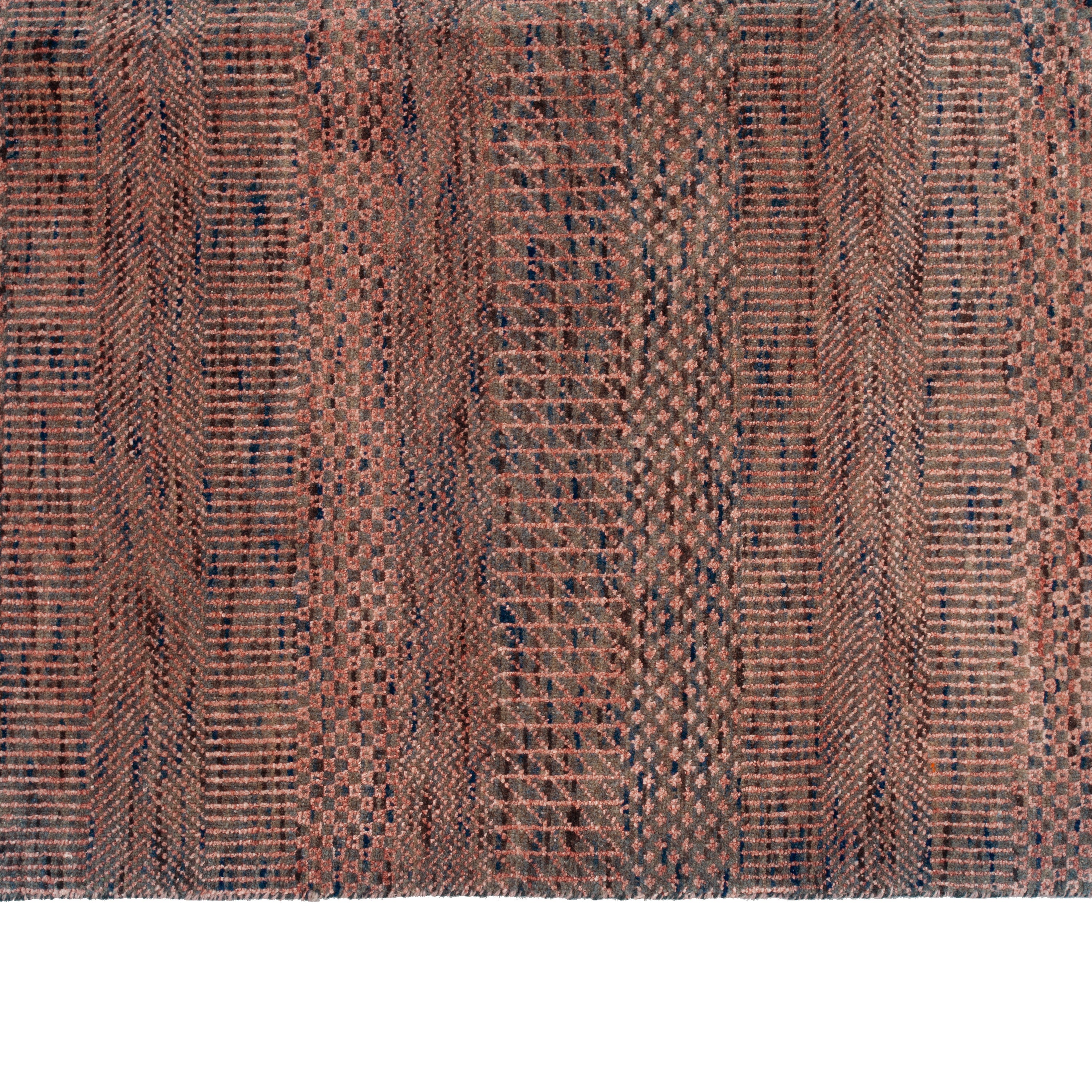 Brown Modern Wool Blend Rug - 8'3" x 10'3"