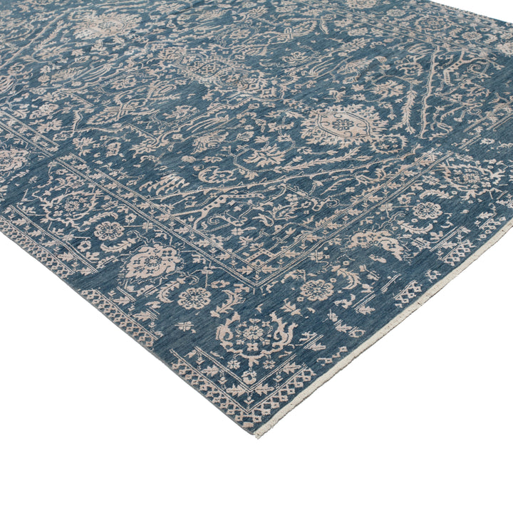 Blue Modern Wool Blend Rug - 8' x 10'1"