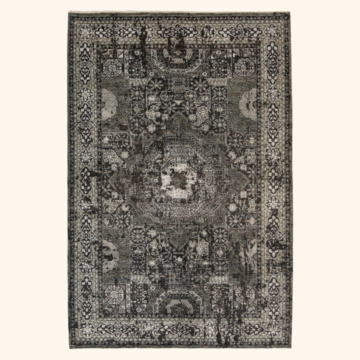 Hand-knotted Wool Rug - 9'1" x 6'2" Default Title