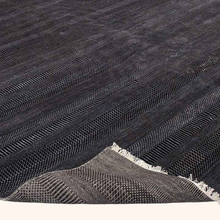 Black Modern Wool Rug - 10'1" x 13'10"