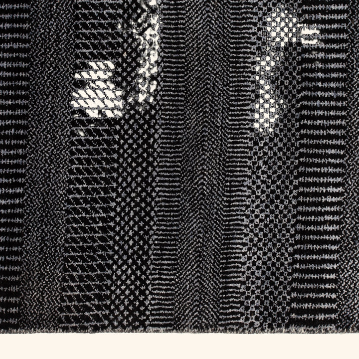 Black Modern Wool Rug - 10'1" x 13'10"