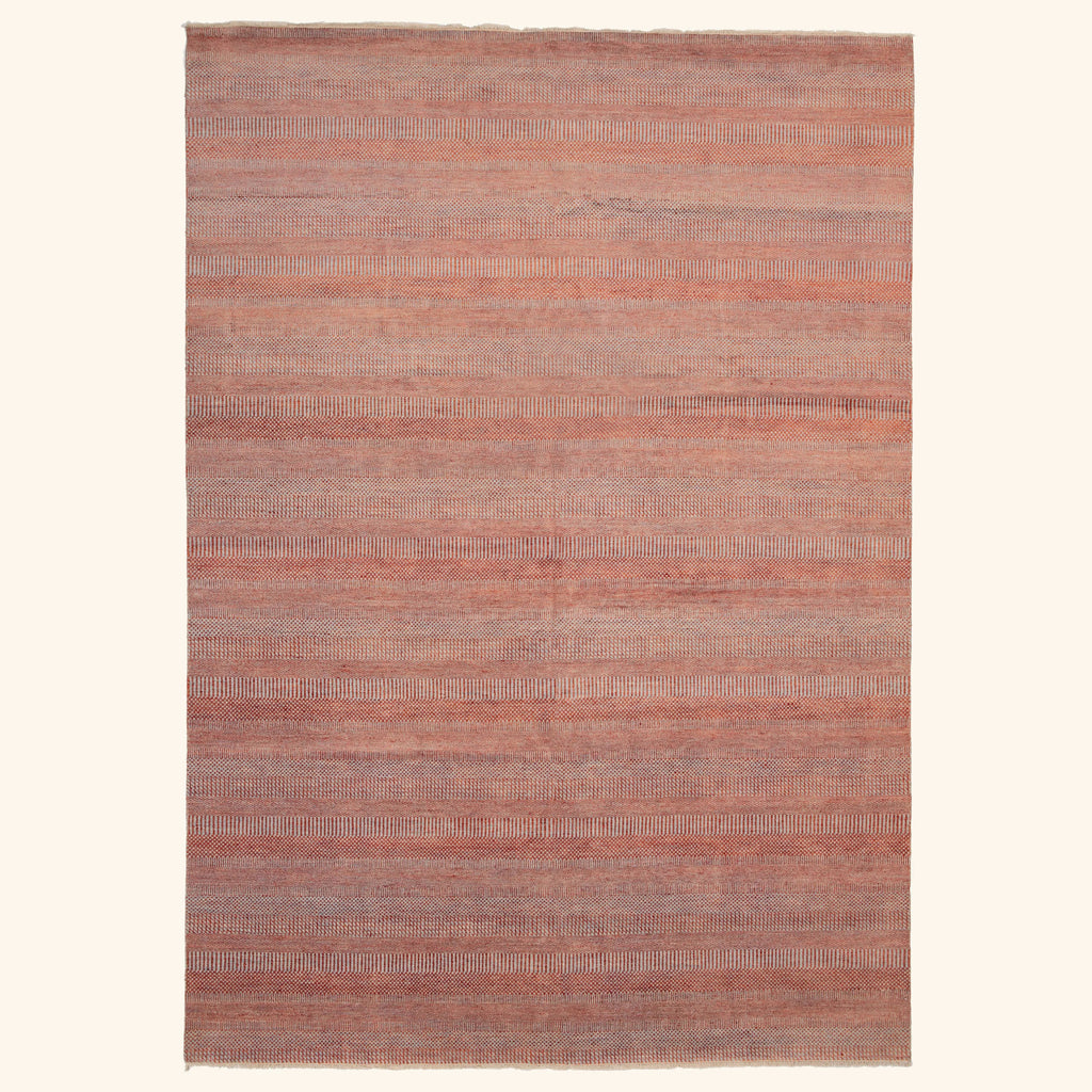 Red Modern Wool Blend Rug - 10' x 14'2