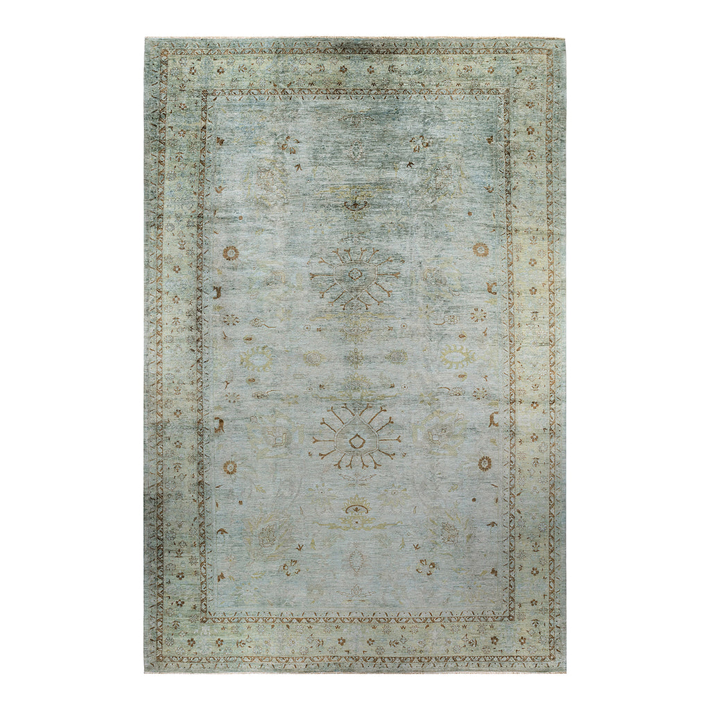 Color Reform, One-of-a-Kind Handmade Area Rug  - Green, 11' 10" x 17' 4"
