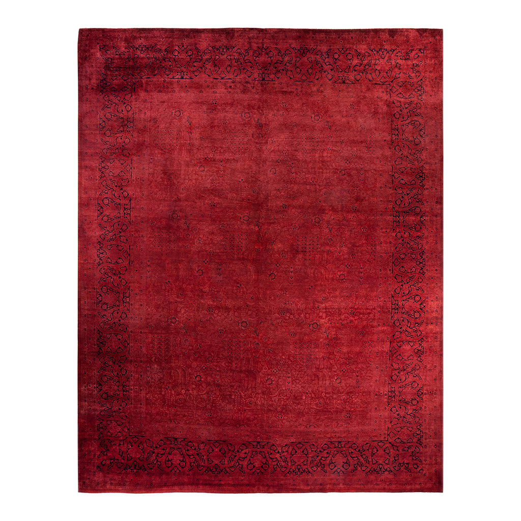 Color Reform, One-of-a-Kind Handmade Area Rug  - Red,  11' 10" x 15' 3"