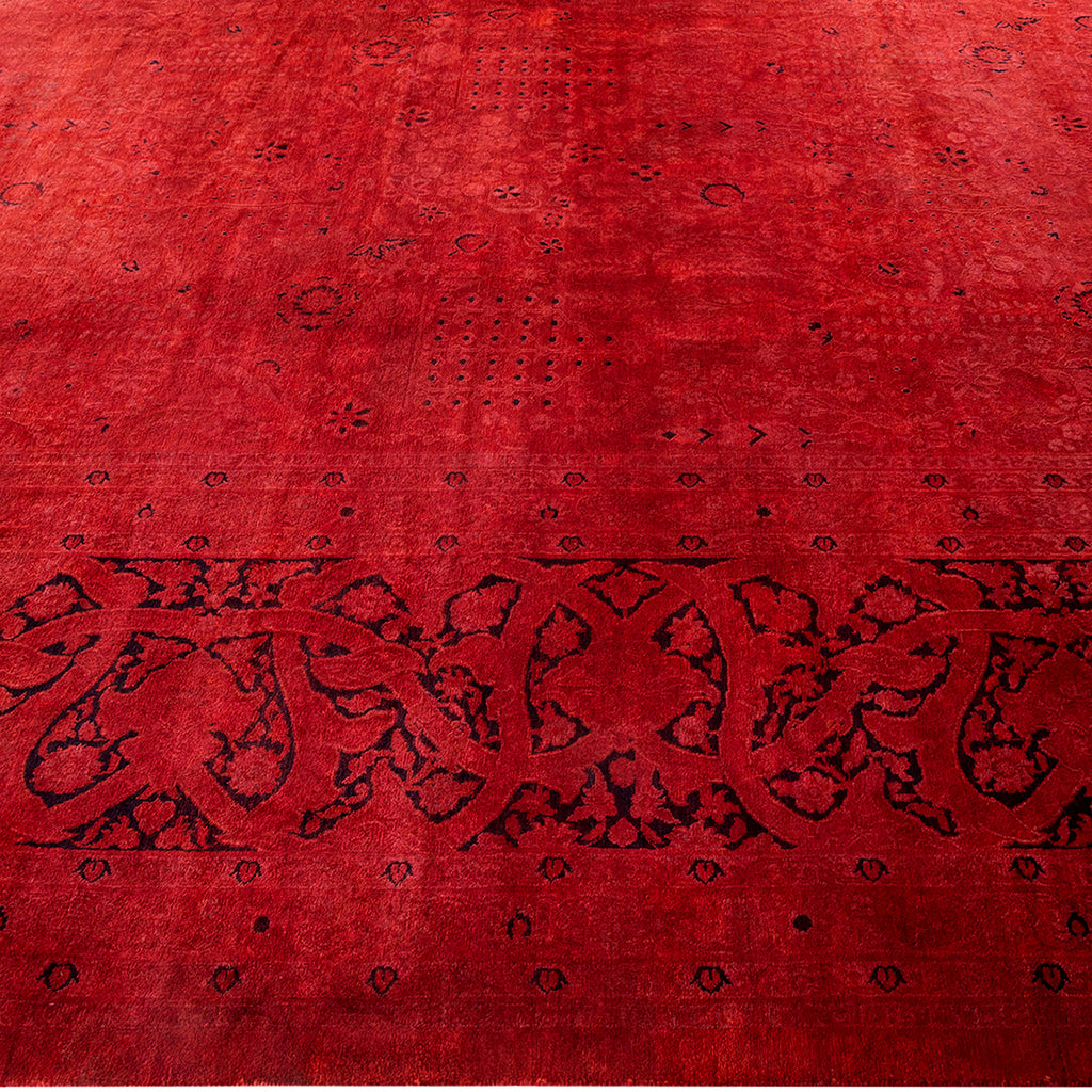 Color Reform, One-of-a-Kind Handmade Area Rug  - Red,  11' 10" x 15' 3"