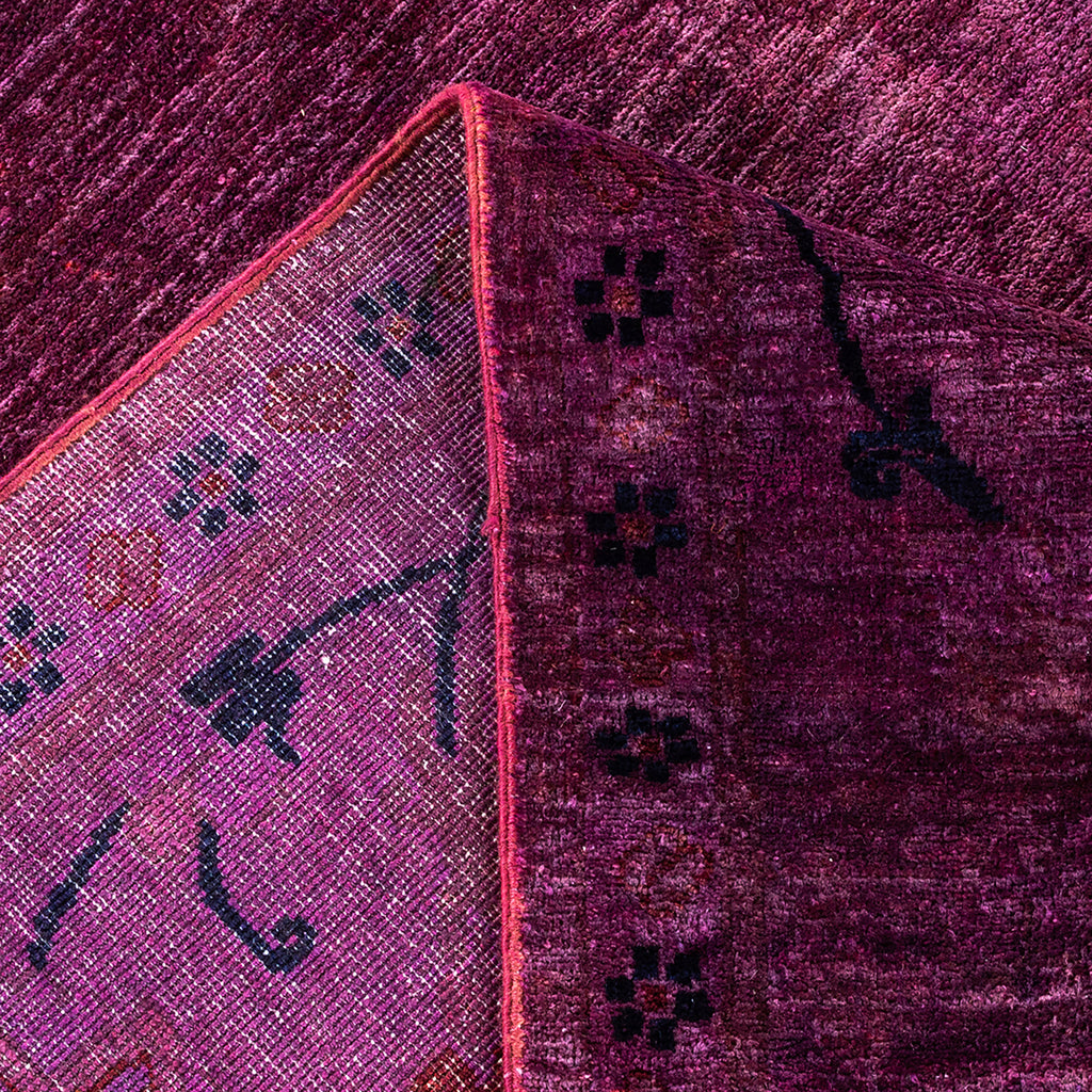 Purple Overdyed Wool Rug - 11'7" x 17'4"