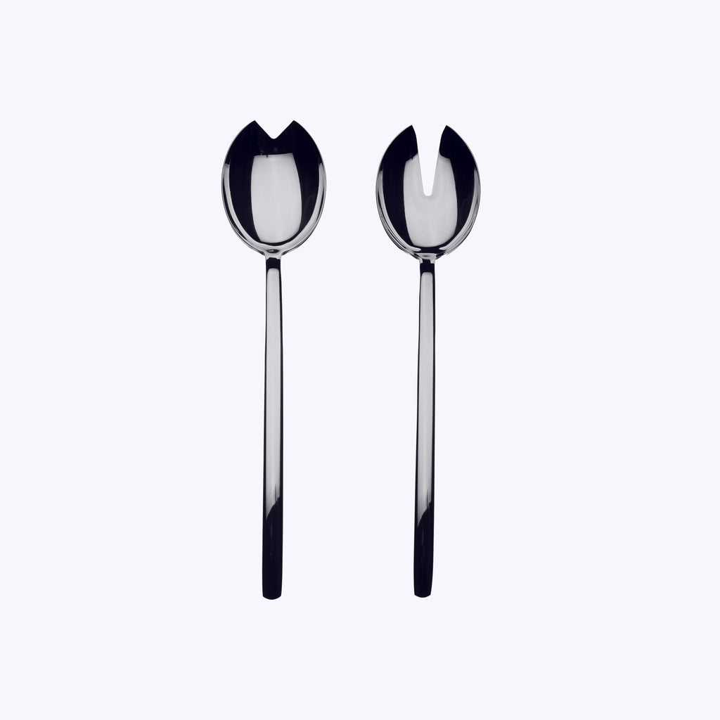 Due Serveware, Mirror Finish Stainless Steel / Salad Servers (Fork & Spoon)