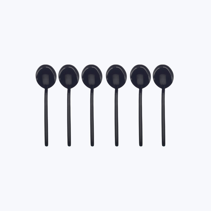 Due Flatware, Mirror Finish Oro Nero / Coffee Spoon Set (6 Pieces)