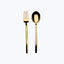 Due Serveware, Mirror Finish Oro / Serving Set (Fork & Spoon)