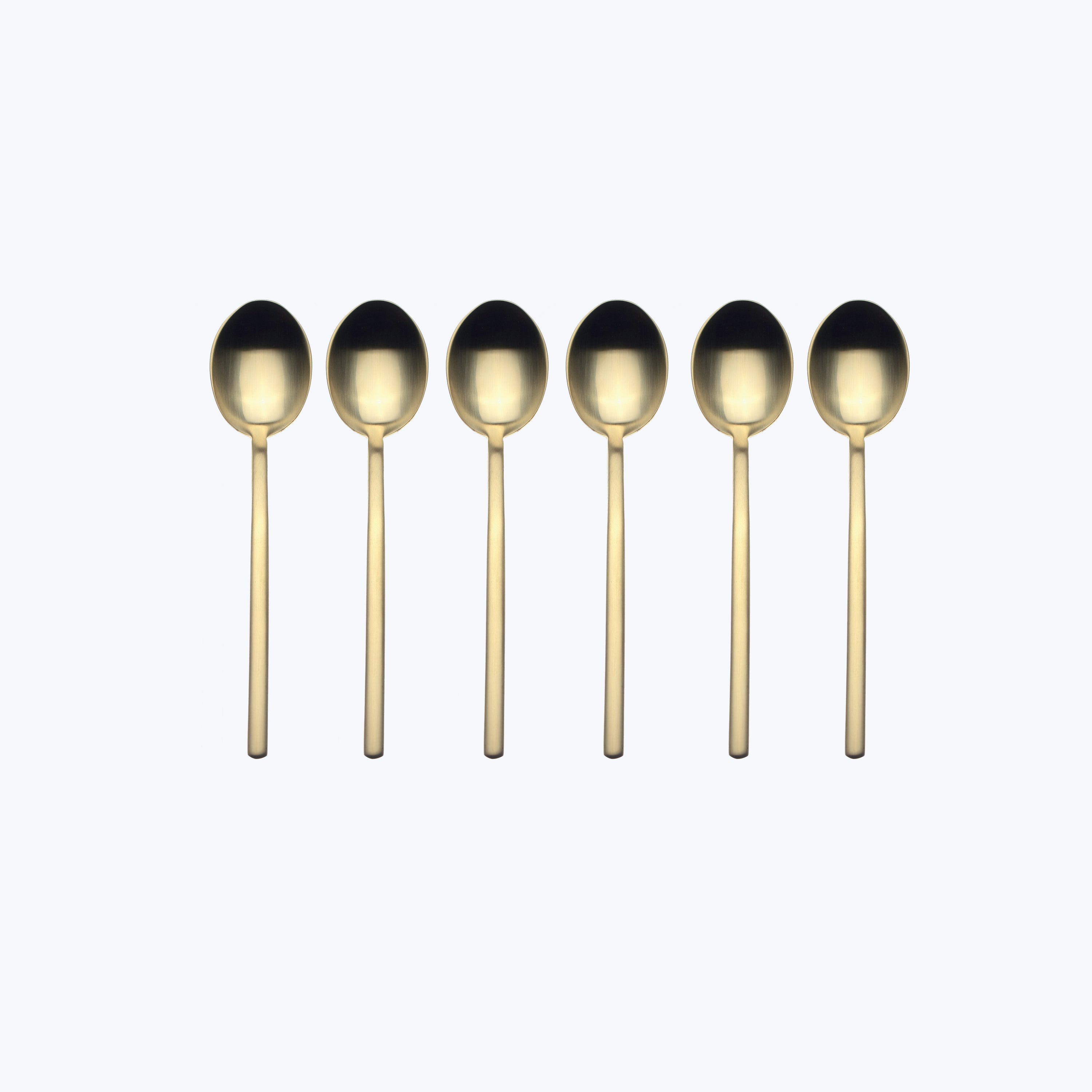 Due Flatware, Ice Finish Oro / Coffee Spoon Set (6 Piece)