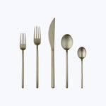 Due Flatware, Ice Finish Champagne / 5 Piece