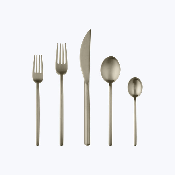 Due Flatware, Ice Finish Champagne / 20 Piece