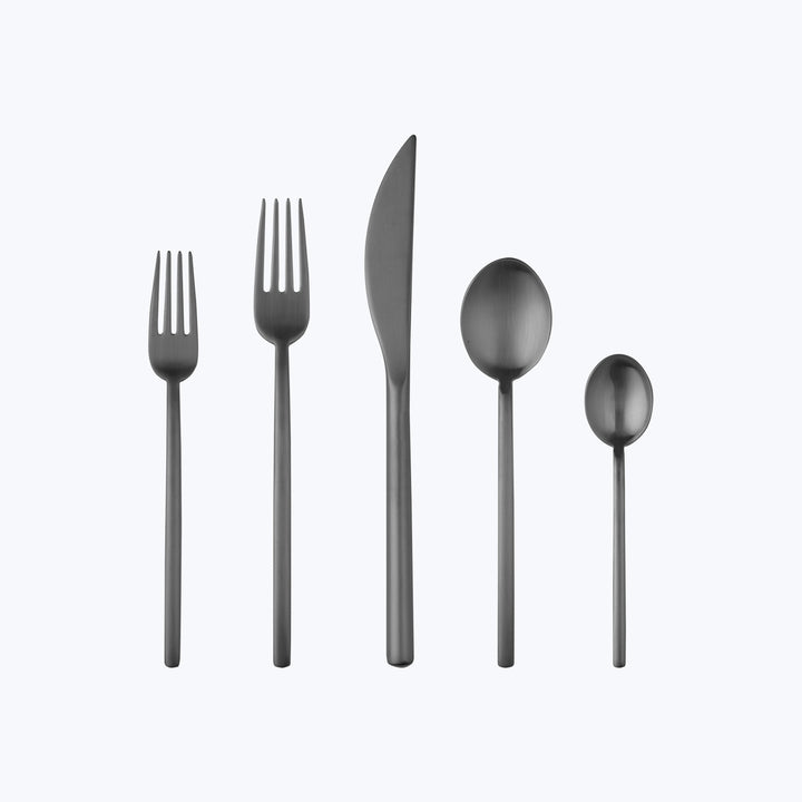 Due Flatware, Ice Finish Oro Nero / 20 Piece