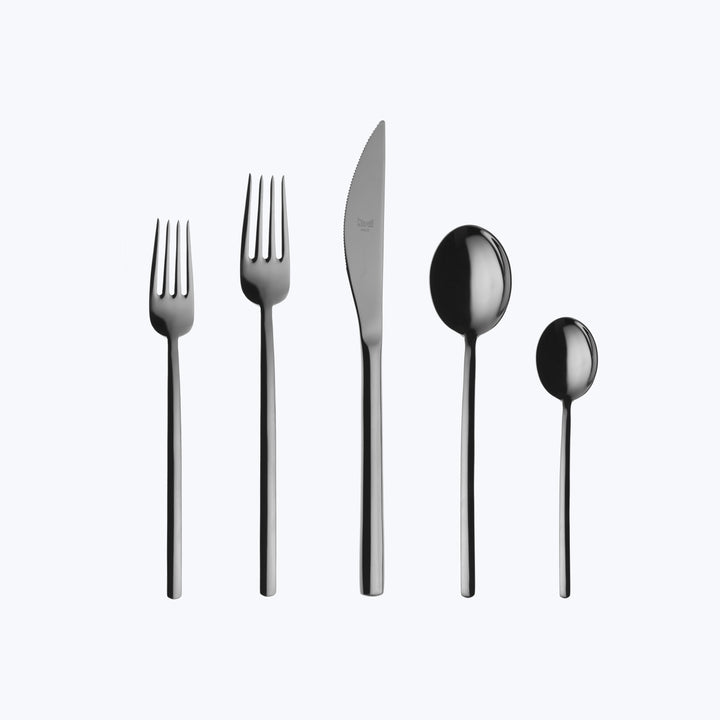 Due Flatware, Mirror Finish Oro Nero / 5 Piece