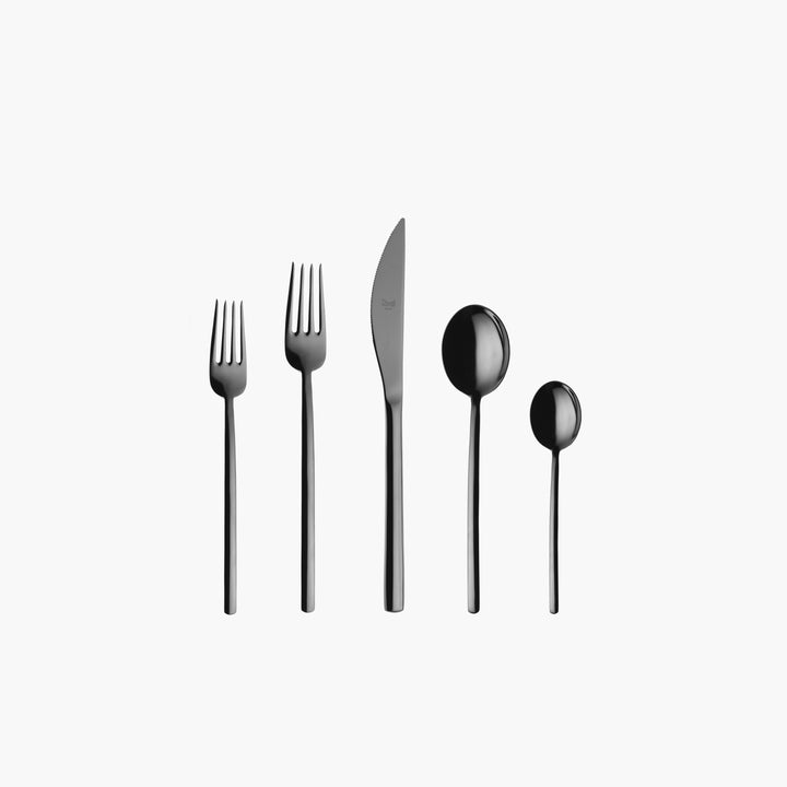 Due Flatware, Mirror Finish Oro Nero / 20 Piece