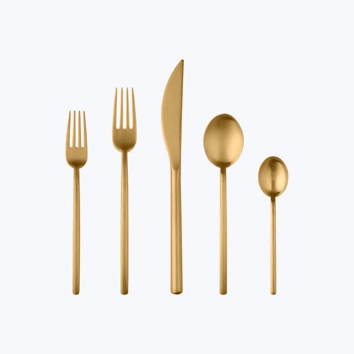 Due Flatware, Ice Finish Oro / 20 Piece