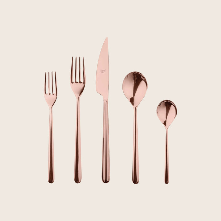 Linea Flatware, Mirror Finish Bronzo / 20 Piece