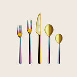 Linea Flatware, Mirror Finish Rainbow / 20 Piece