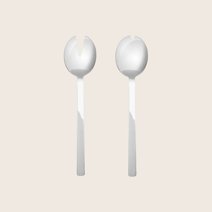 Stile Serveware, Ice Finish Stainless Steel / Salad Servers (Fork & Spoon)