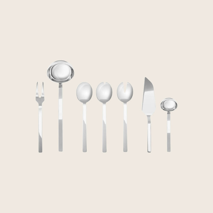 Stile Serveware, Ice Finish Stainless Steel / Full Serving Set (7 Piece)