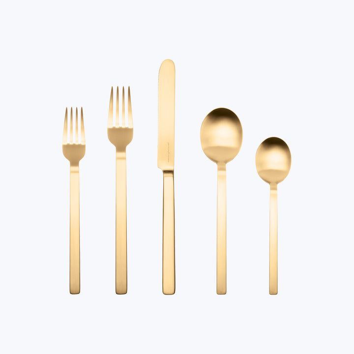 Stile Flatware, Ice Finish Oro / 5 Piece