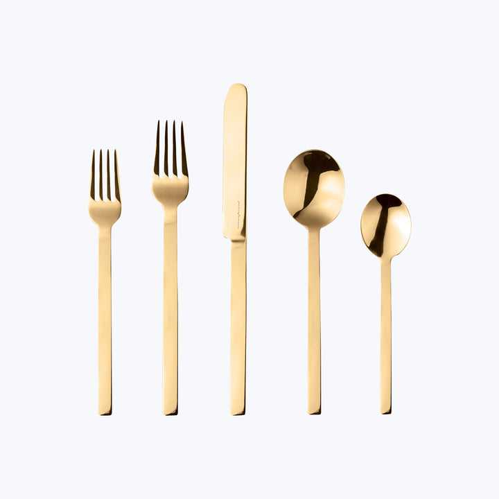 Stile Flatware, Mirror Finish Oro / 20 Piece