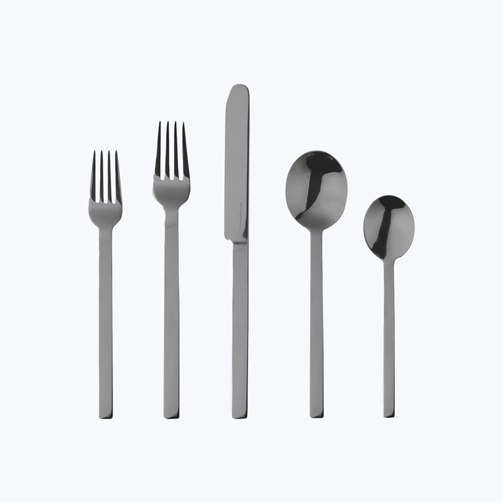 Stile Flatware, Mirror Finish Oro Nero / 20 Piece