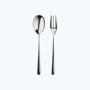 Linea Serveware, Mirror Finish Stainless Steel / Serving Set (Fork & Spoon)