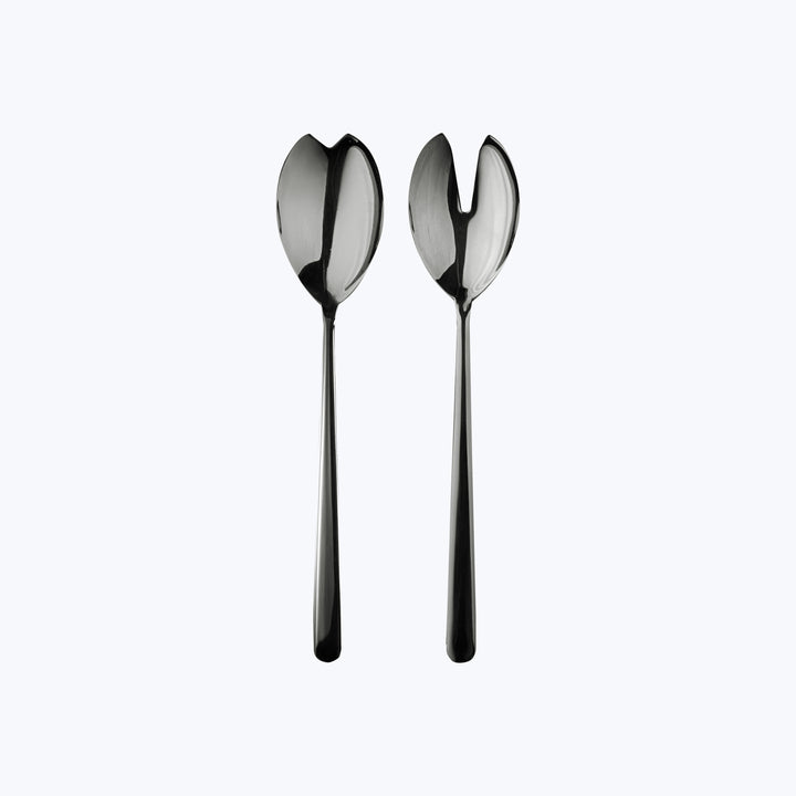 Linea Serveware, Mirror Finish Oro Nero / Salad Servers (Fork & Spoon)