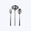 Linea Serveware, Mirror Finish Oro Nero / 3 Piece Serving Set (Fork, Spoon, Ladle)