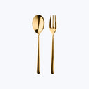 Linea Serveware, Mirror Finish Oro / Serving Set (Fork & Spoon)