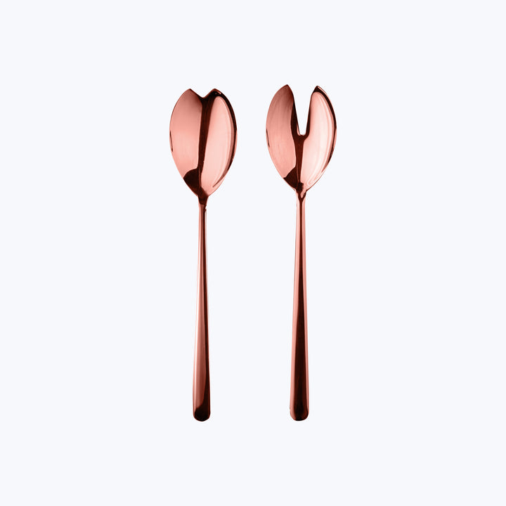 Linea Serveware, Mirror Finish Bronzo / Salad Servers (Fork & Spoon)