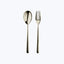 Linea Serveware, Mirror Finish Champagne / Serving Set (Fork & Spoon)