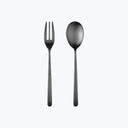 Linea Serveware, Ice Finish Oro Nero / 3 Piece Serving Set (Fork, Spoon, Ladle)
