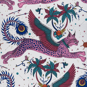 Lynx Wallpaper, 11 yard roll Coral - hover