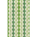 Symmetrical green leaf motif pattern on cream fabric material.