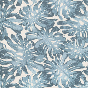 Tropical monstera leaf pattern on pale background, hand-painted watercolor style. - hover